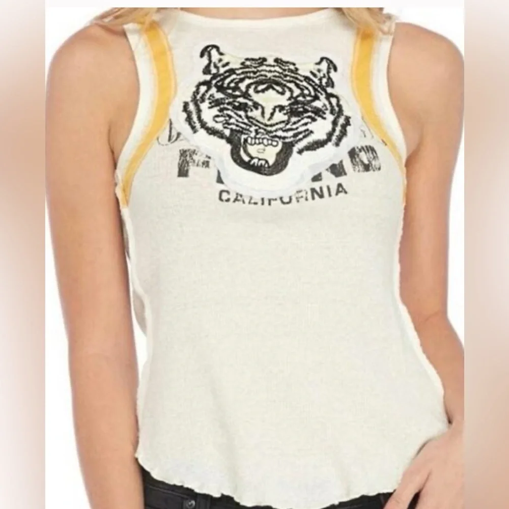 Free People Mini  Moto Tank L NWT white - Picture 4 of 11